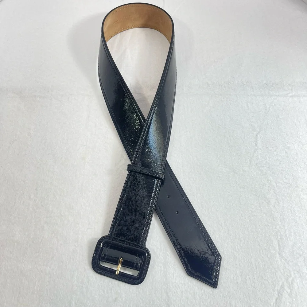 Talbots Black Patent Leather Belt
